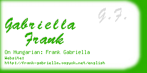 gabriella frank business card